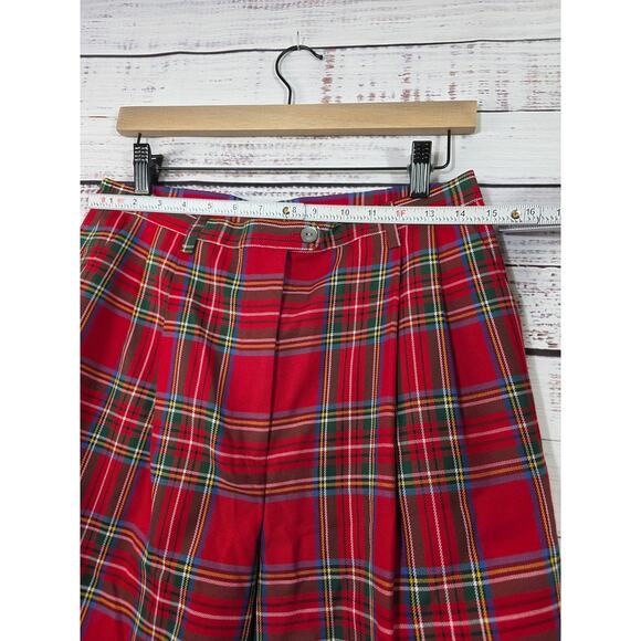 VTG Marisa Christina red plaid short size 12 women's NWT - Picture 5 of 7